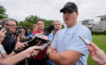 L'équipe de Trey Hendrickson est l'une des plus grandes histoires de camp d'entraînement de la NFL cette année. (AP Photo / Carolyn Throwing, fichier)