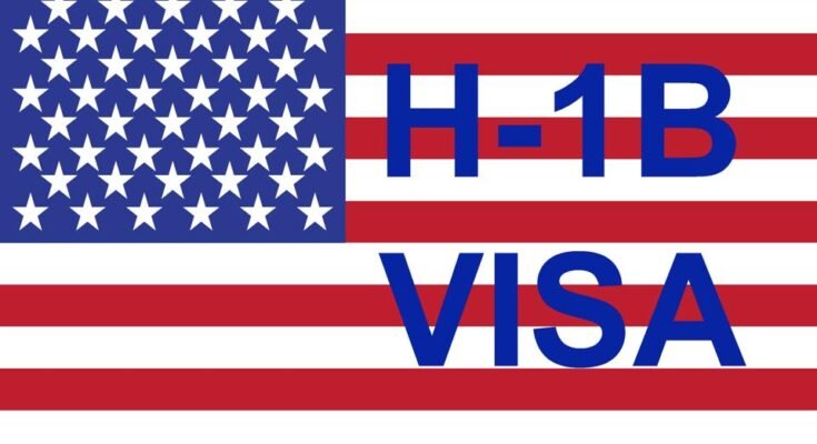 H1B Visa USA Fteals, Visa de travail temporaire pour les travailleurs qualifiés étrangers en occupation spéciale. Illustration vectorielle d'entreprise. Illustration vectorielle