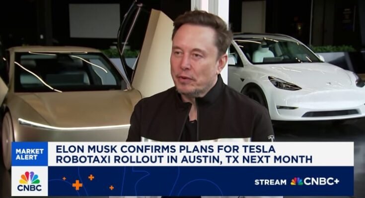 Elon Musk confirme le plan pour Tesla Robotaxis à Austin, Texas le mois prochain