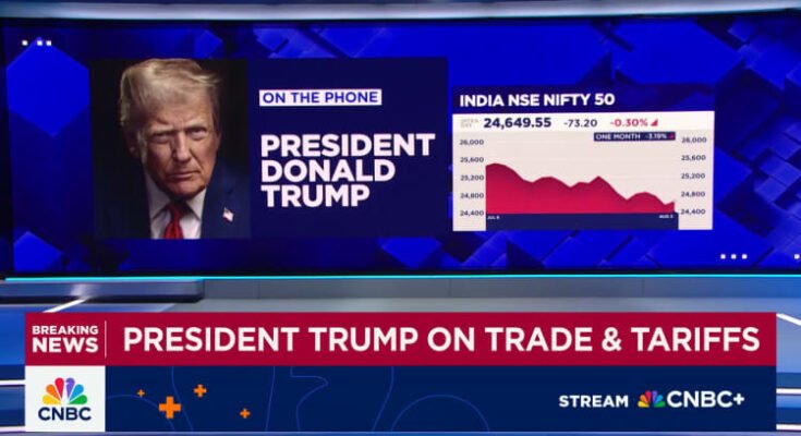 L'Inde n'a pas été un bon partenaire commercial augmentera les taux de douane sur le pétrole russe: le président Trump