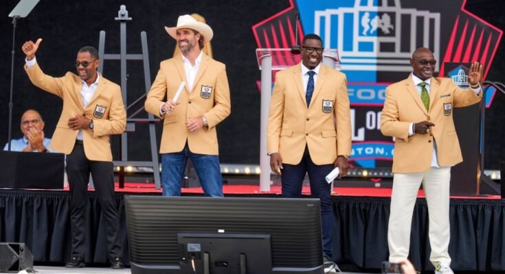 Sterling Sharpe, Eric Allen, Jared Allen, Antonio Gates entre à Hof