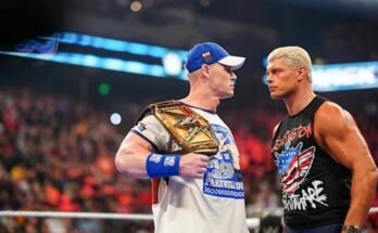 John Cena contre Cody Rhodes au championnat de la WWE.