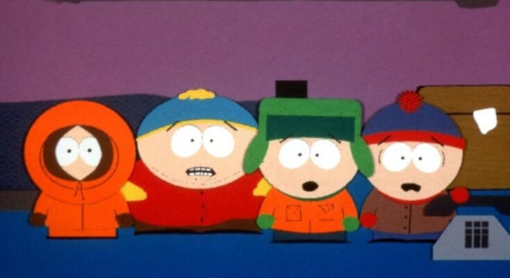 Kenny, Cartman, Kyle et Stan dans la série à succès "South Park."