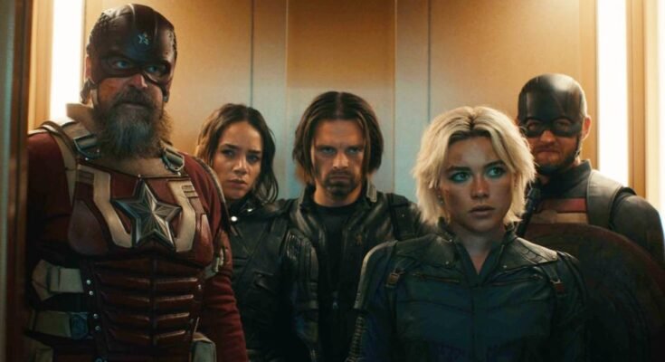 David Harbor, Hannah John-Kamen, Sebastian Stan, Florence Pugh et Wyatt Russell "Thunderbolts *."