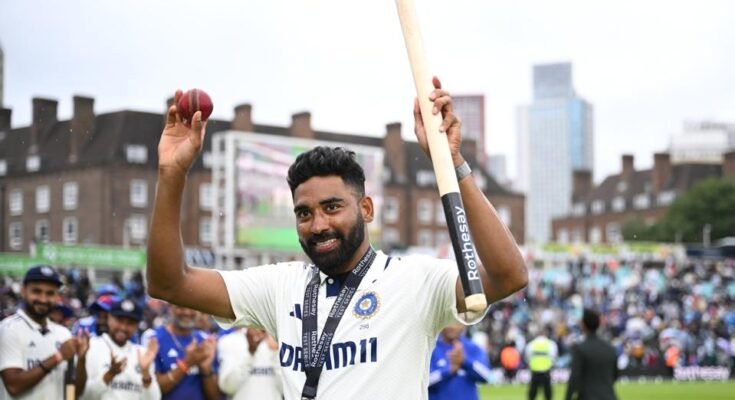 Mohammed Siraj reconnaît le montant du gain de test passionnant de l'Inde à l'ovale.