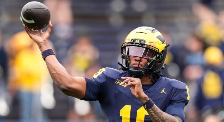 Michigan Wolverines football head coach Sherrone Moore could serve a suspension. (Photo by Rick Osentoski-Imagn Images)