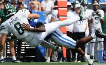 Le secondeur du Kentucky, Steven Sole Jr. Sacks, quart-arrière de l'Ohio Nick Poulos - Dr Michael Huang, Kentucky Sports Radio
