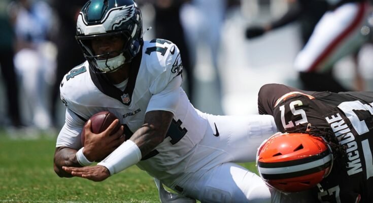 Bataille des Eagles QB3: McCord, Thompson-Robinson Fight dans la perte de la saison Forshy