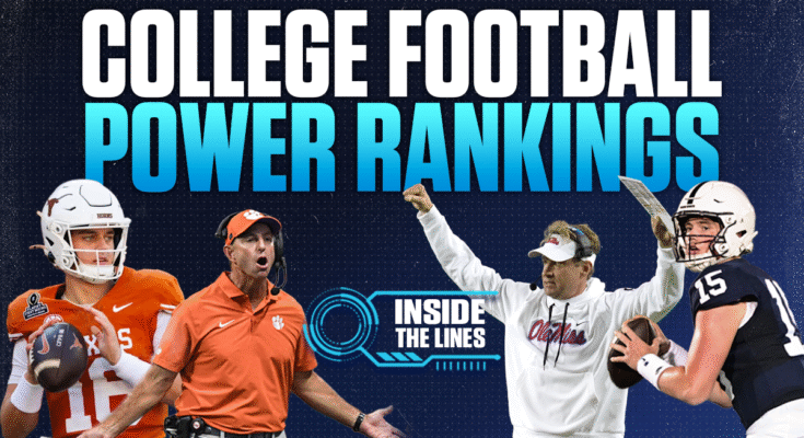 Classements de puissance de football universitaire, Guide de paris 2025: Modèle dit Fate of Texas, Ohio State, Géorgie et plus encore