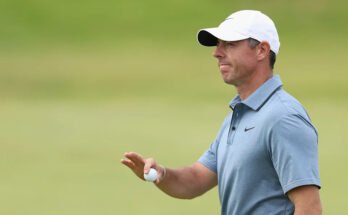Portrush, Irlande du Nord - 20 juillet: Rory McIlroy d'Irlande du Nord Putts sur le sixième vert du quatrième jour du 153e Championnat ouvert au Royal Portrush Golf Club le 20 juillet 2025 à Portrush, en Irlande du Nord. (Photo de Christian Petersen / Getty Images)