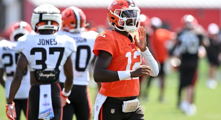 Sheeter Sanders devrait commencer le premier match de transport de Cleveland Browns. (Photo de Nick Cammett / Diamond Images via Getty Images)