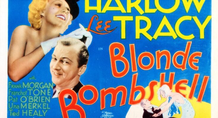 Jean Harlow et Lee Tracy dans la carte de cinéma