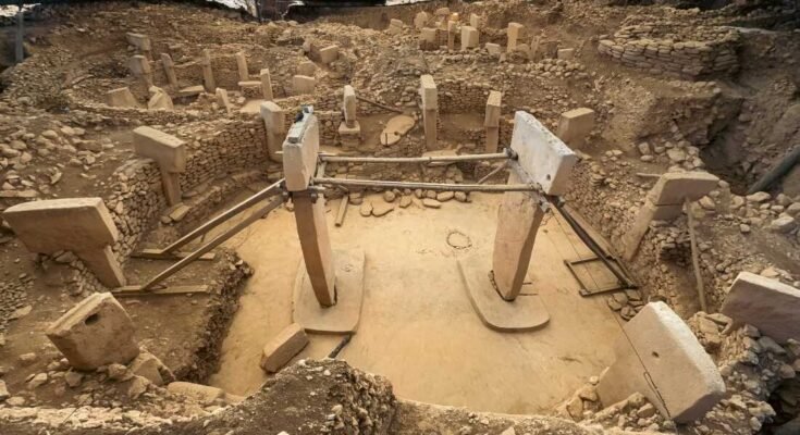 Une vue de l'ancienne place à Gobekli Tepe, connue sous le nom de plus ancien temple du monde, à Sanliurfa, en Turquie, le 17 février.